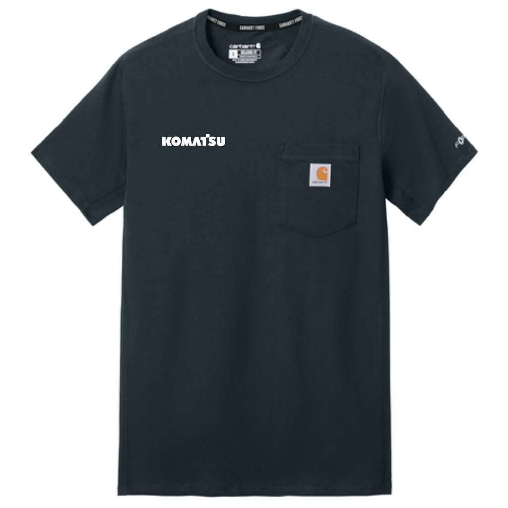 KOMATSU Carhartt Force® Short Sleeve Pocket T-Shirt - Navy