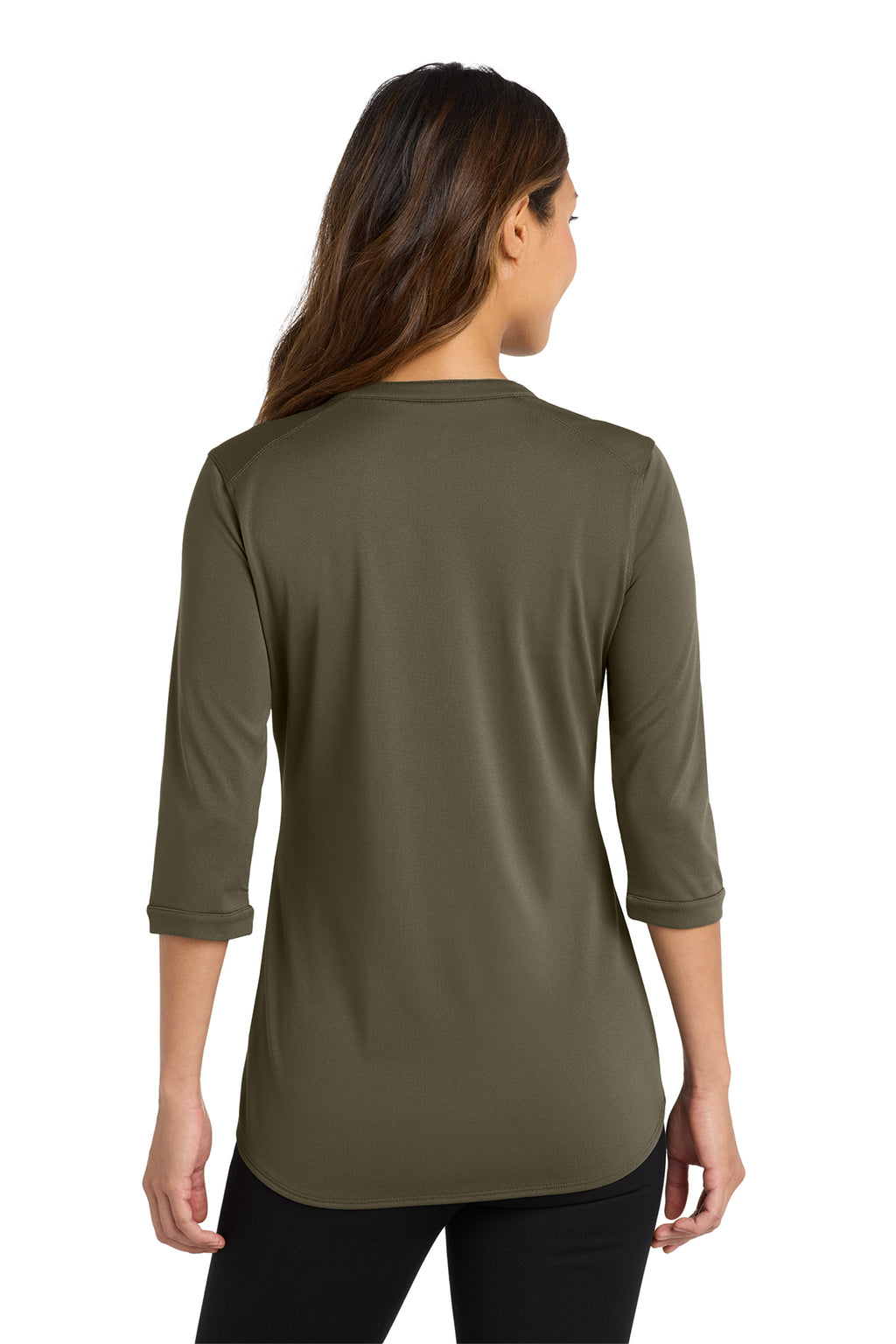 KOMATSU Port Authority® Women's UV Choice Pique Henley - Deep Olive