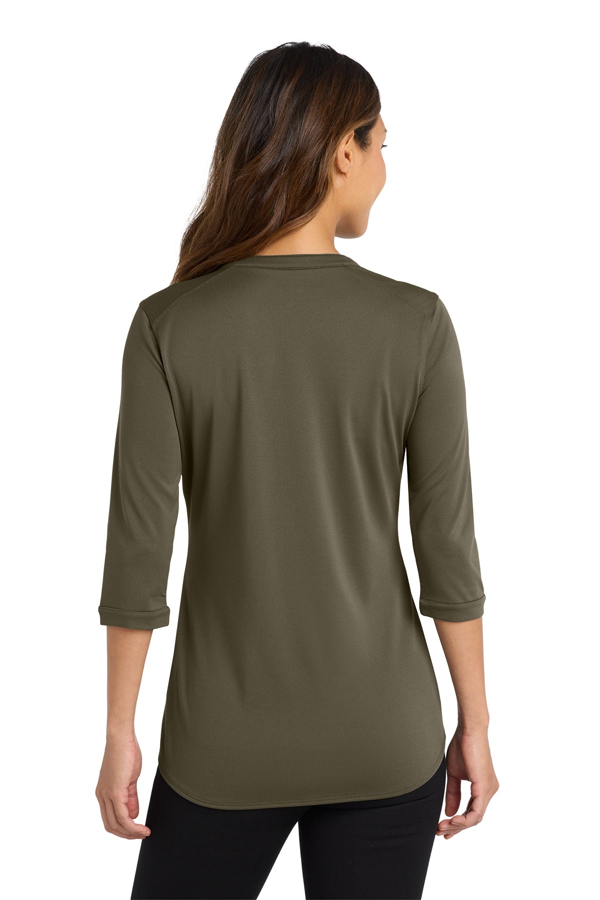 KOMATSU Port Authority® Women's UV Choice Pique Henley - Deep Olive