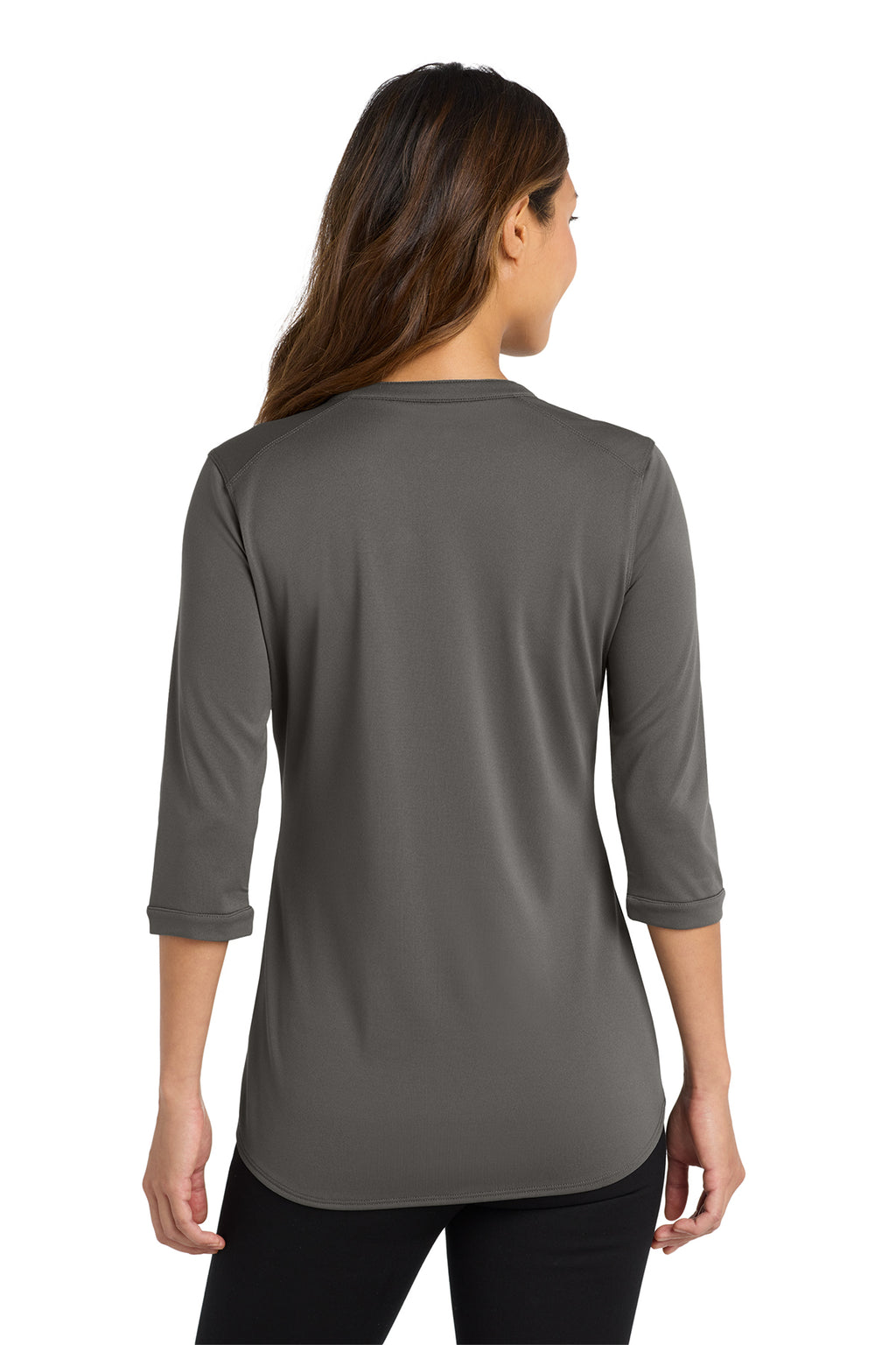 KOMATSU Port Authority® Women's UV Choice Pique Henley - Sterling Grey