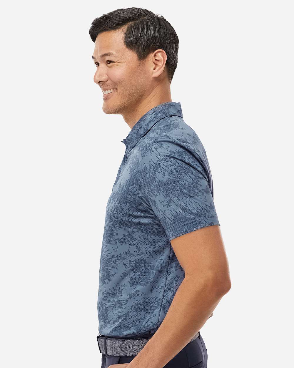 KOMATSU Men's All Over Camo Print Polo - Tech Ink