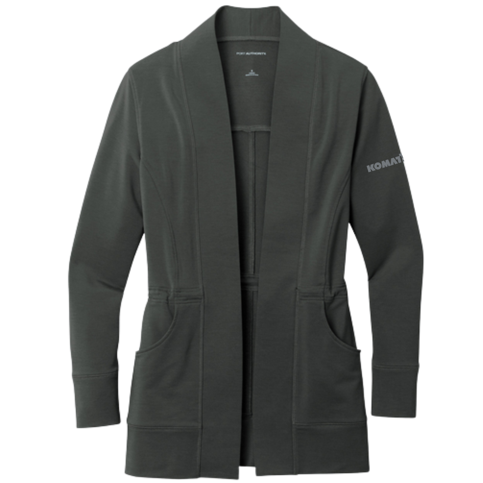 KOMATSU Port Authority® Women's Microterry Cardigan - Charcoal
