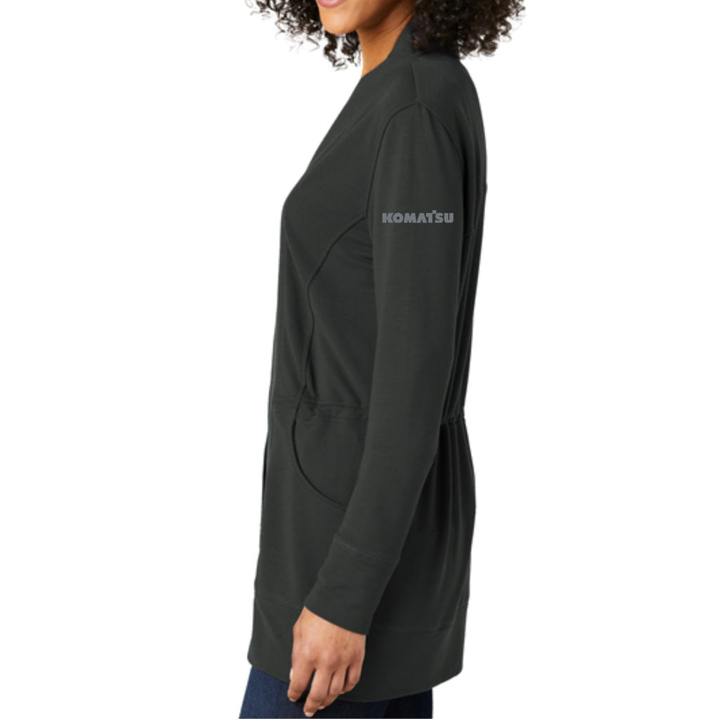 KOMATSU Port Authority® Women's Microterry Cardigan - Charcoal