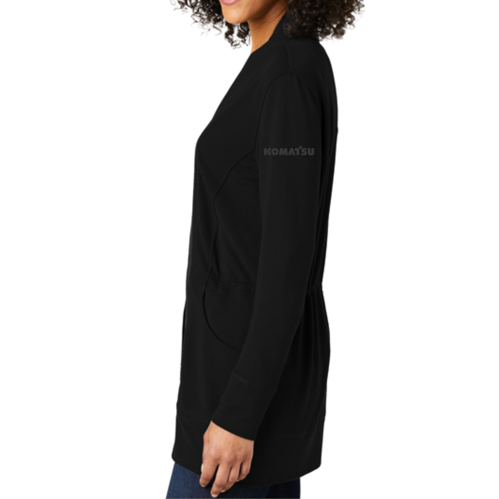 KOMATSU Port Authority® Women's Microterry Cardigan - Black