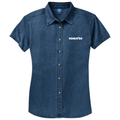KOMATSU Port & Co™ Women's Short Sleeve Value Denim Shirt - Ink Blue