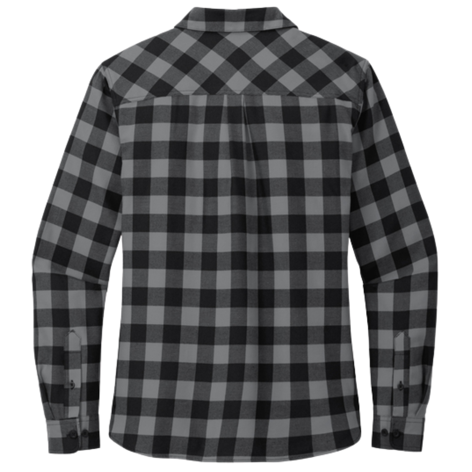 KOMATSU Port Authority® Women's Plaid Flannel Shirt - Grey/Black Buffalo