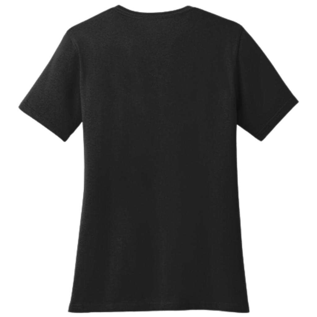 KOMATSU Port & Co™ Women's Core Cotton V-Neck Tee - Black