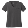 KOMATSU Port & Co™ Women's Core Cotton V-Neck Tee - Charcoal