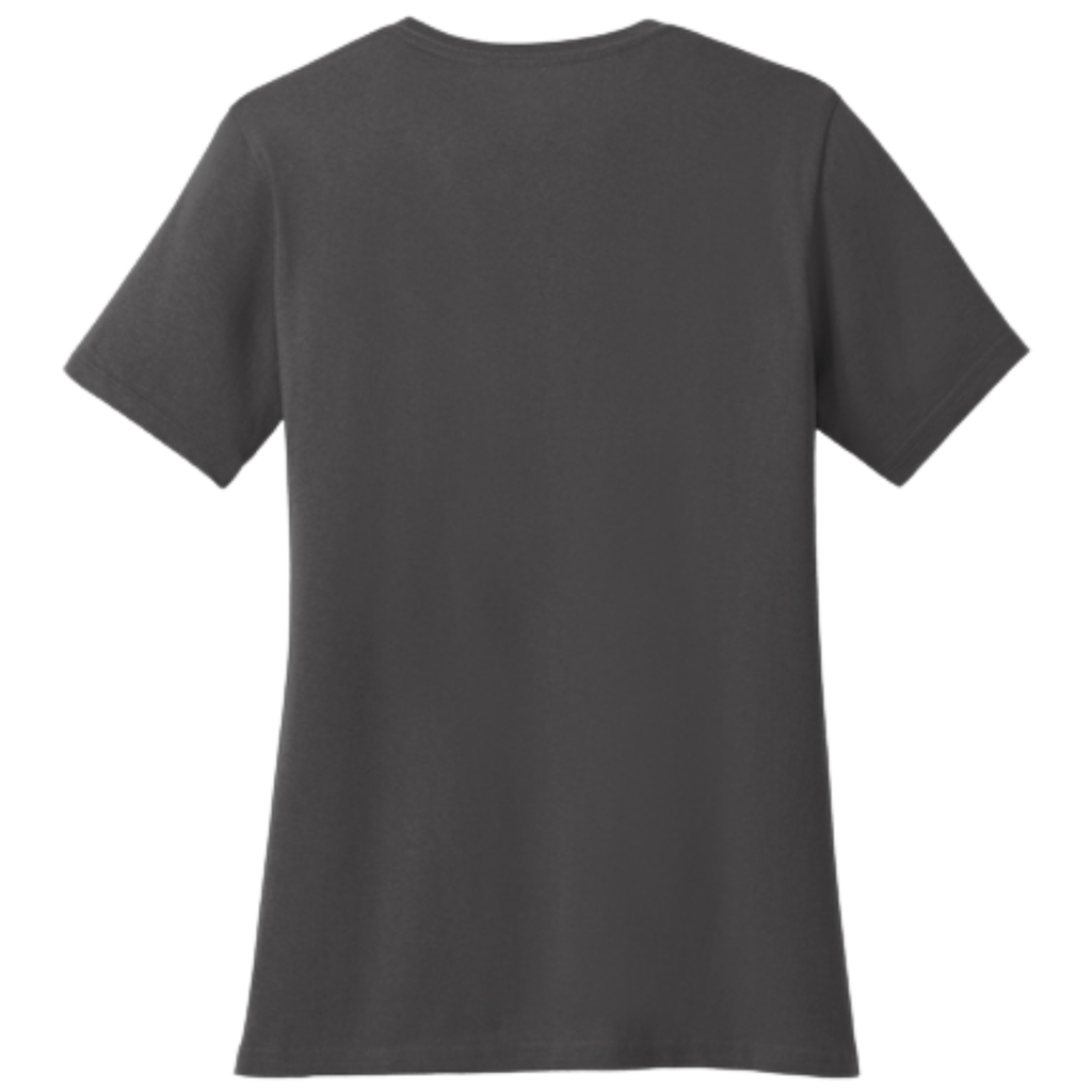 KOMATSU Port & Co™ Women's Core Cotton V-Neck Tee - Charcoal