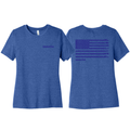 KOMATSU FLAG BELLA+CANVAS® Women’s Relaxed Triblend Tee - Blue