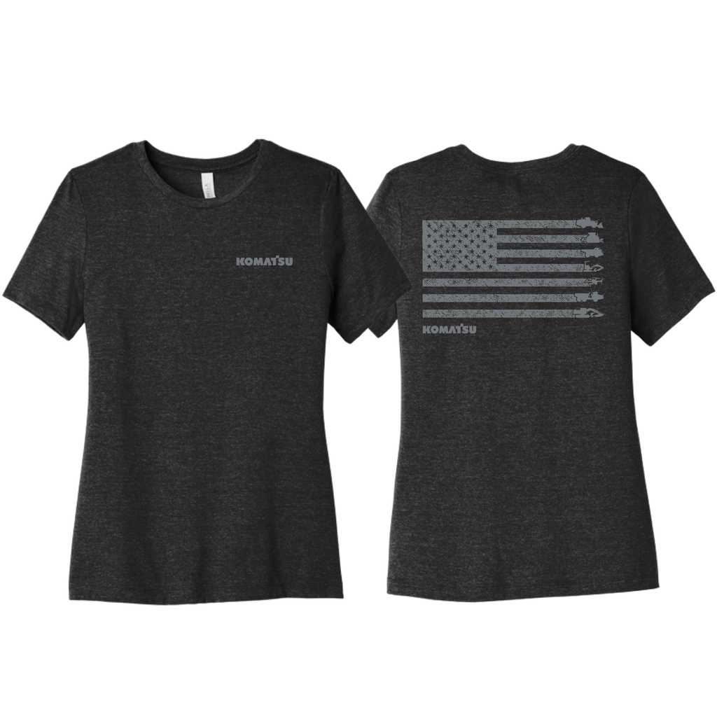 KOMATSU FLAG BELLA+CANVAS® Women’s Relaxed Triblend Tee - Black