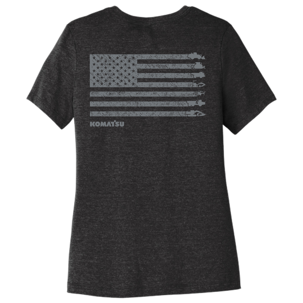 KOMATSU FLAG BELLA+CANVAS® Women’s Relaxed Triblend Tee - Black
