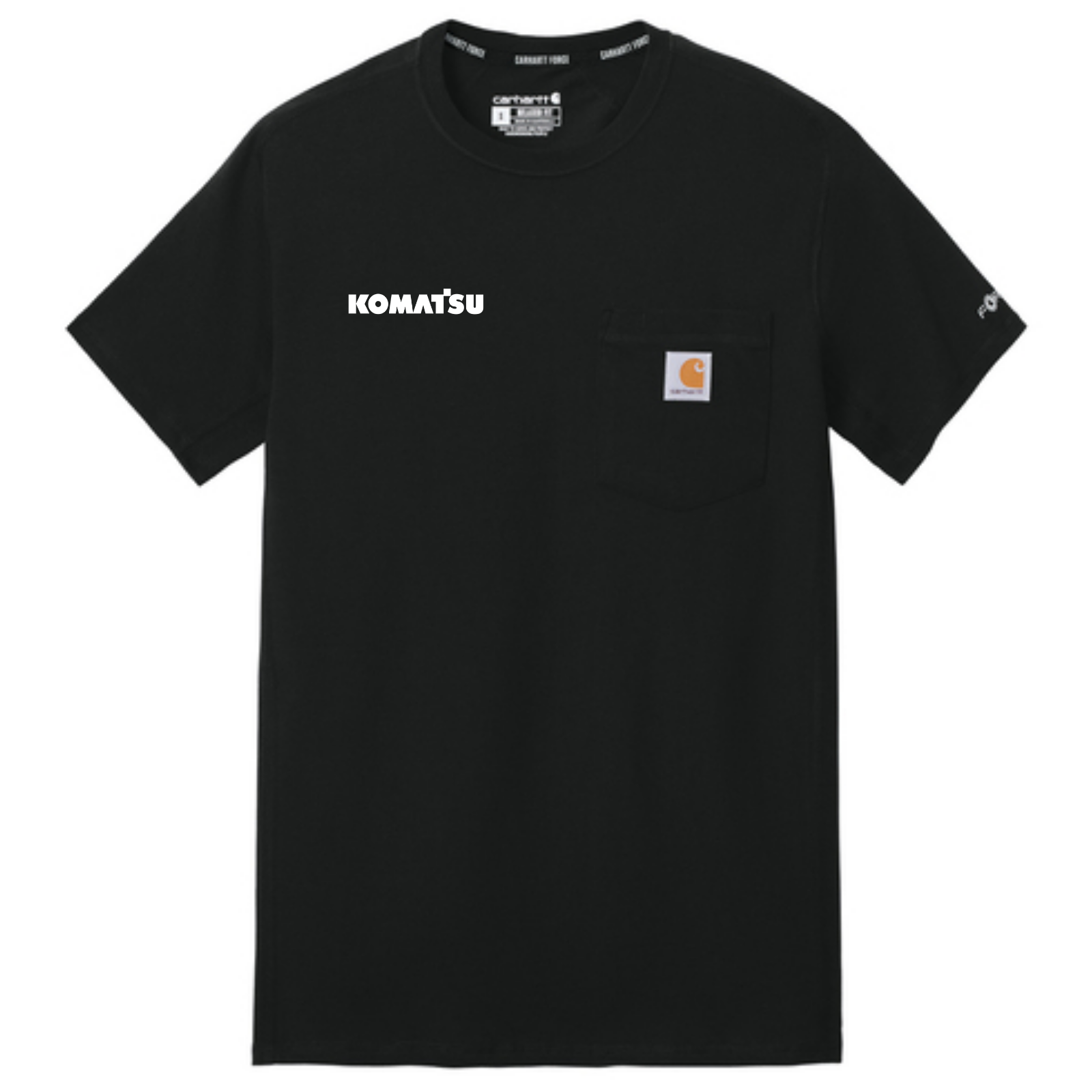 KOMATSU Carhartt Force® Short Sleeve Pocket T-Shirt - Black