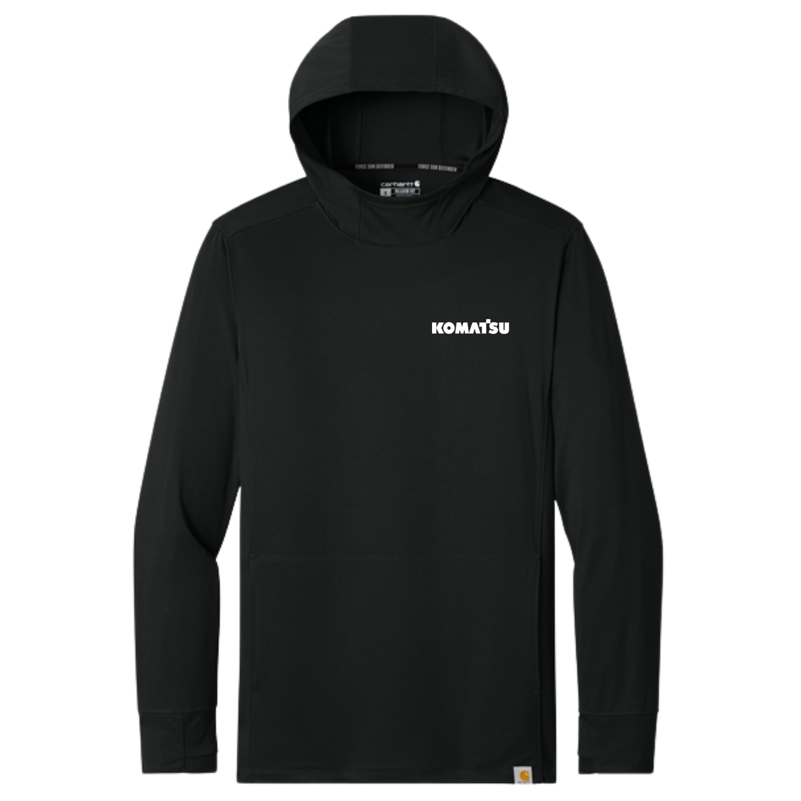 KOMATSU Carhartt Force® Sun Defender™ Long Sleeve Hooded T-Shirt - Black