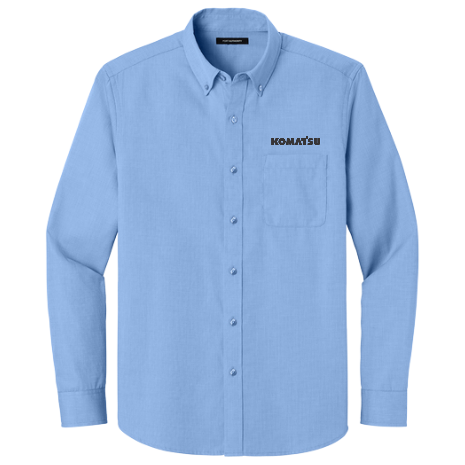 KOMATSU Port Authority® Long Sleeve Nailhead Easy Care Shirt - Swiss Blue