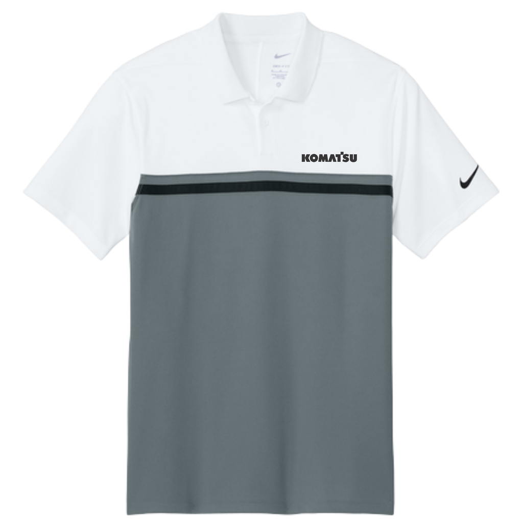 KOMATSU Nike Dri-FIT Victory Colorblock Polo - White/Grey/Black