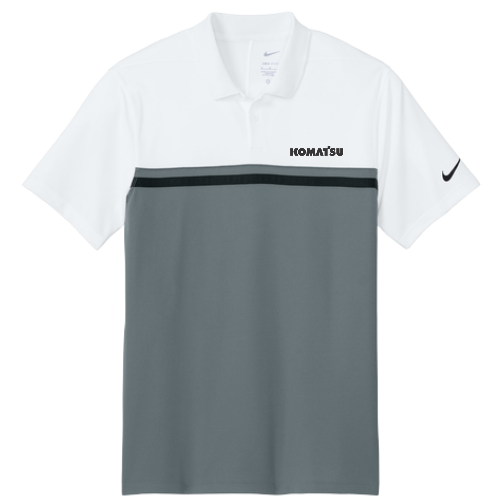 KOMATSU Nike Dri-FIT Victory Colorblock Polo - White/Grey/Black