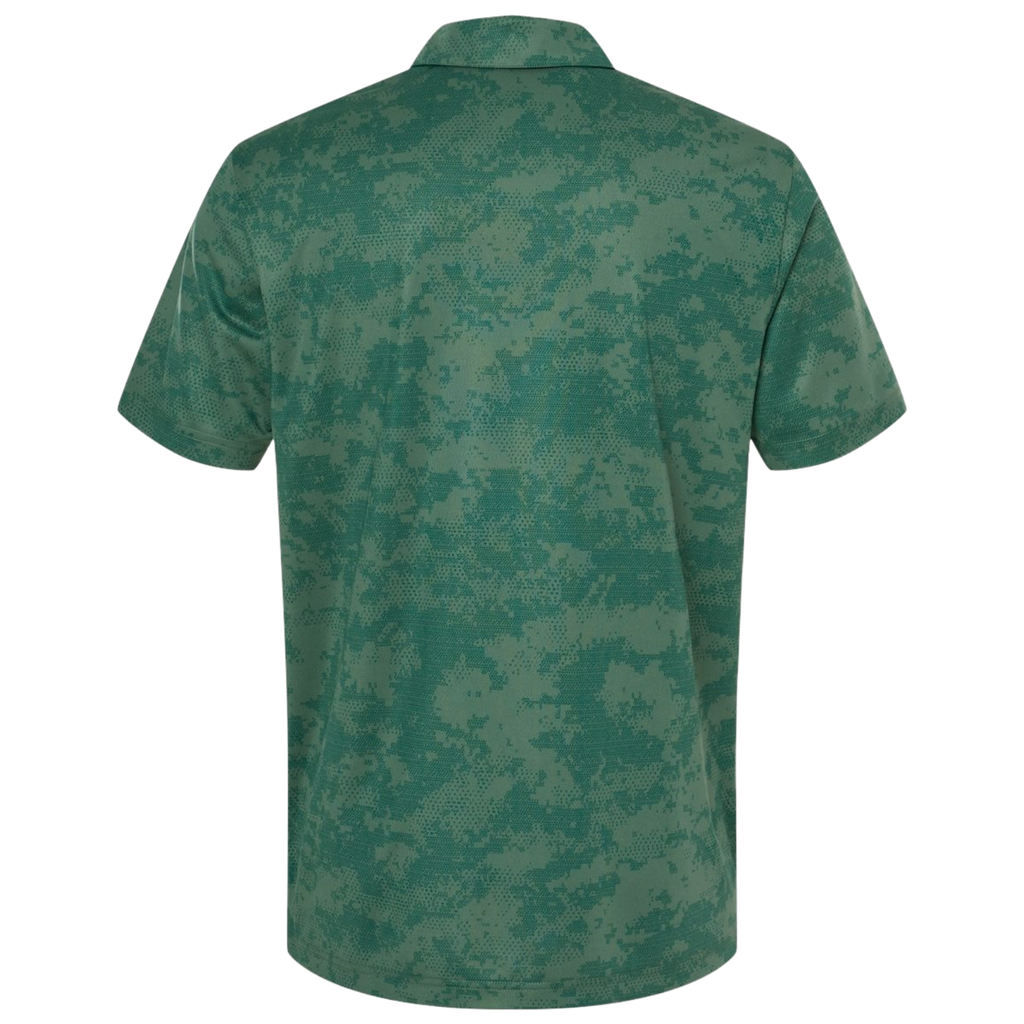 KOMATSU Men's All Over Camo Print Polo - Green Oxide