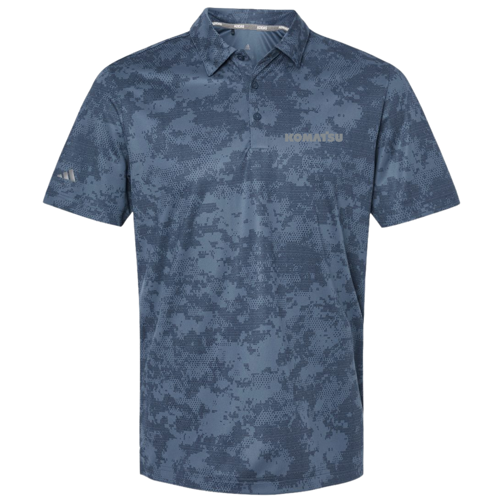 KOMATSU Men's All Over Camo Print Polo - Tech Ink