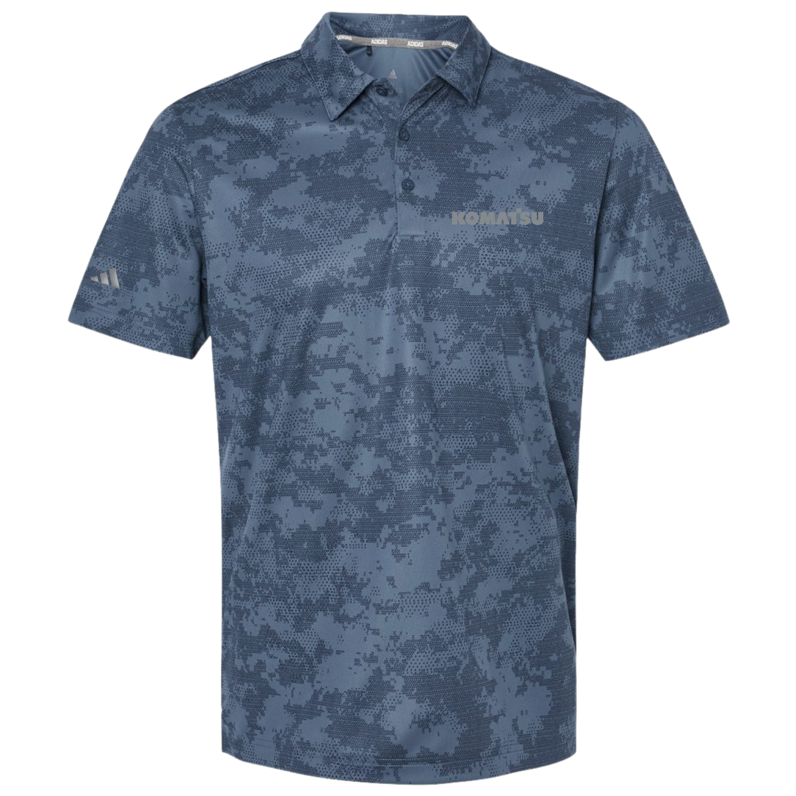 KOMATSU Men's All Over Camo Print Polo - Tech Ink
