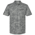 KOMATSU Men's All Over Camo Print Polo - Grey Three