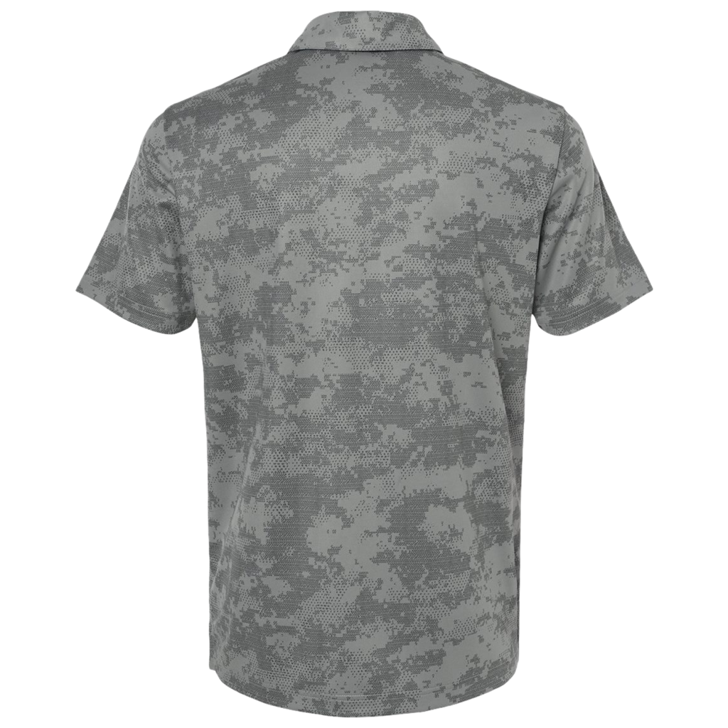 KOMATSU Men's All Over Camo Print Polo - Grey Three