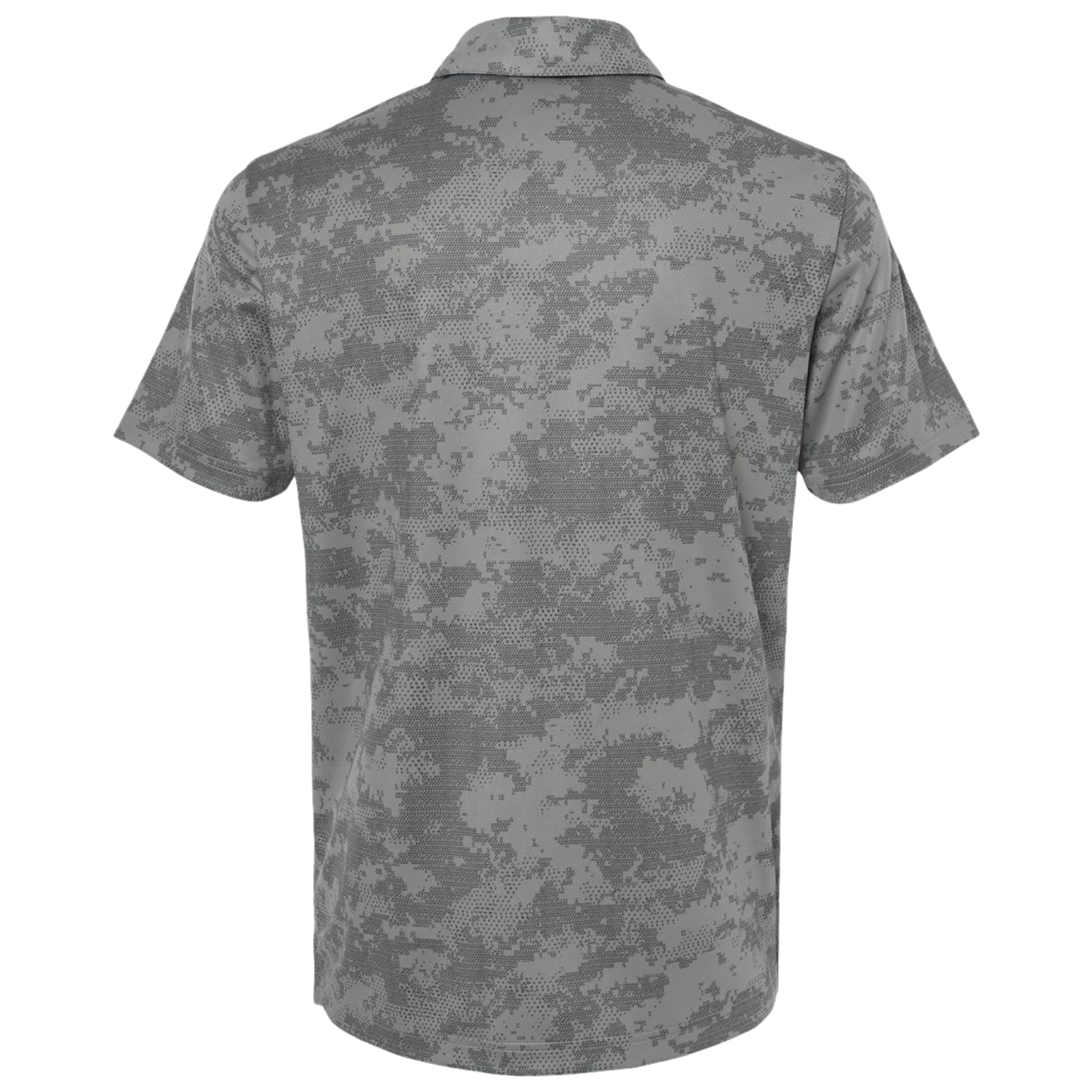 KOMATSU Men's All Over Camo Print Polo - Grey Three