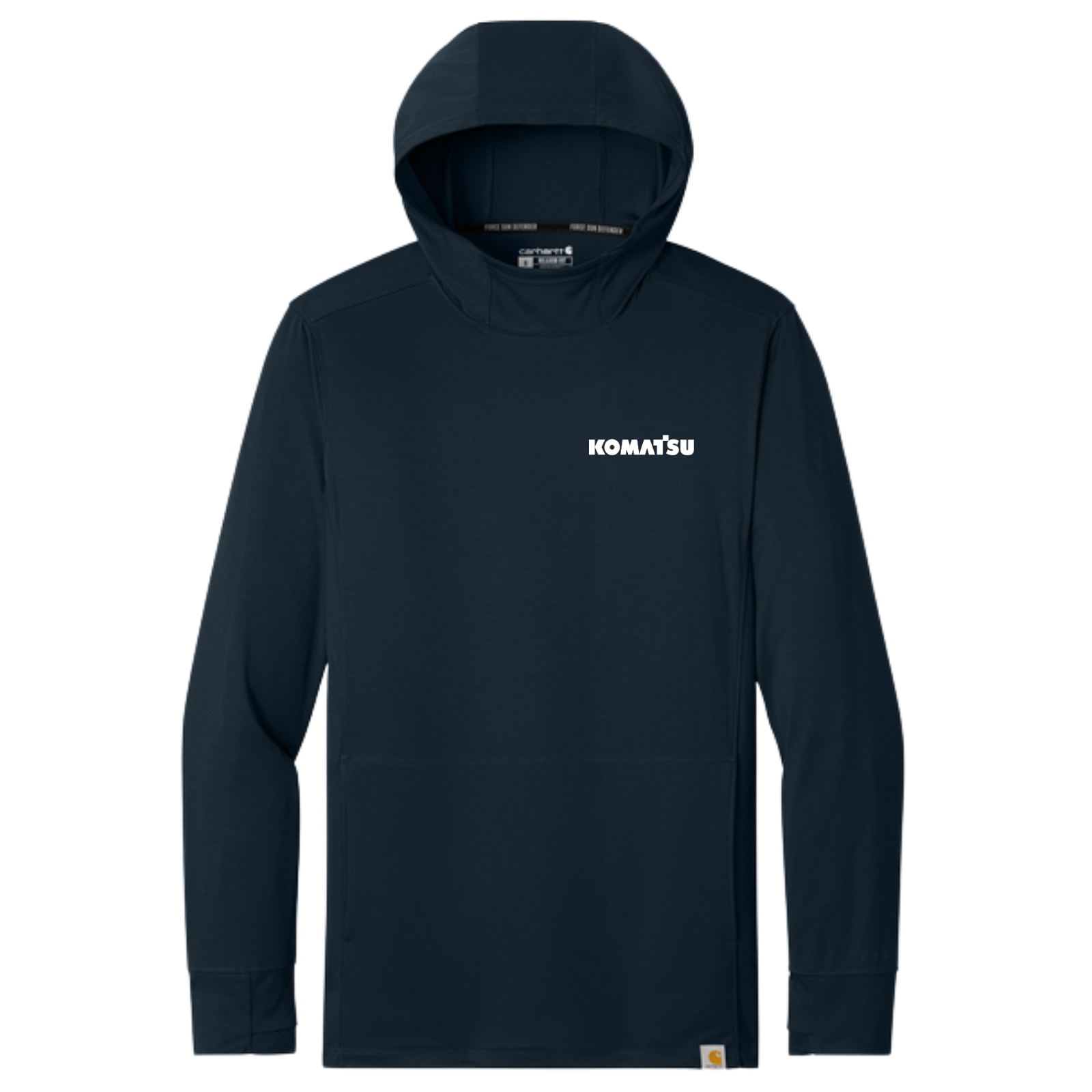KOMATSU Carhartt Force® Sun Defender™ Long Sleeve Hooded T-Shirt - Navy