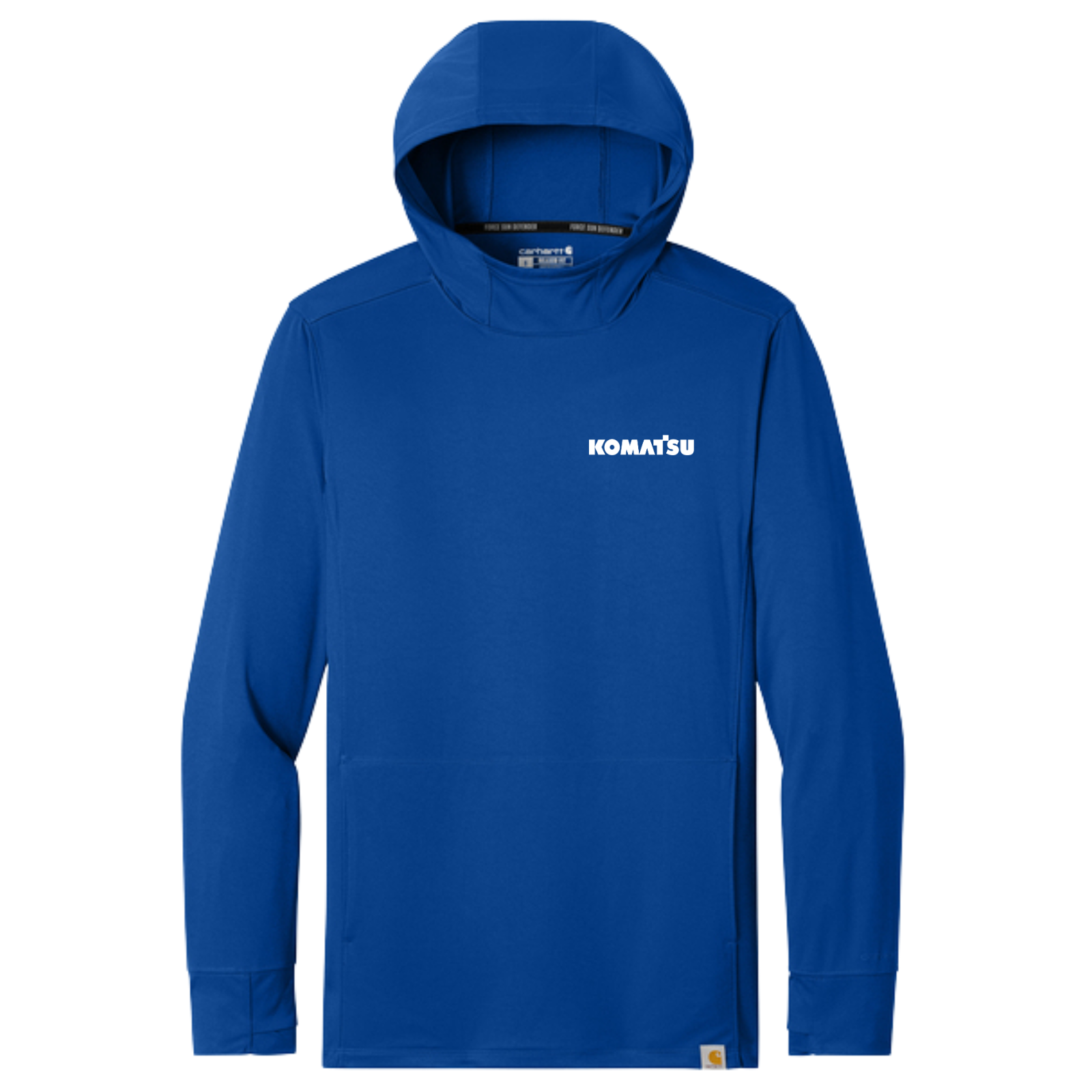 KOMATSU Carhartt Force® Sun Defender™ Long Sleeve Hooded T-Shirt - Royal