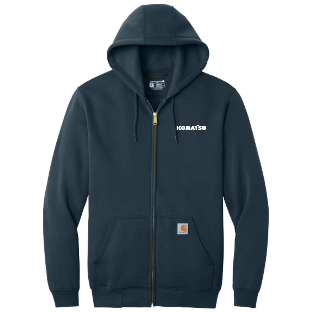 KOMATSU Carhartt® Midweight Hooded Zip-Front Sweatshirt - Navy