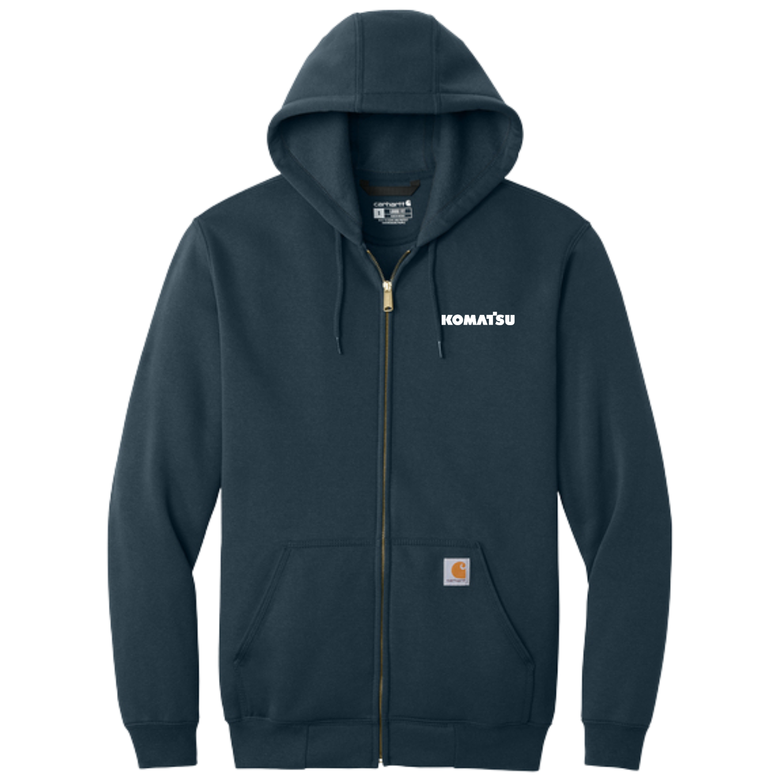 KOMATSU Carhartt® Midweight Hooded Zip-Front Sweatshirt - Navy