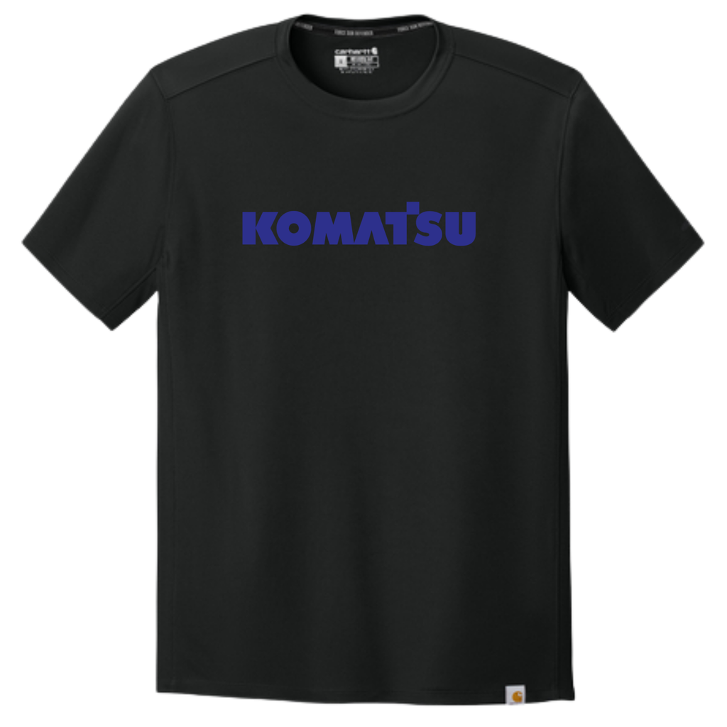KOMATSU Carhartt Force® Sun Defender™ Short Sleeve T-Shirt - Black
