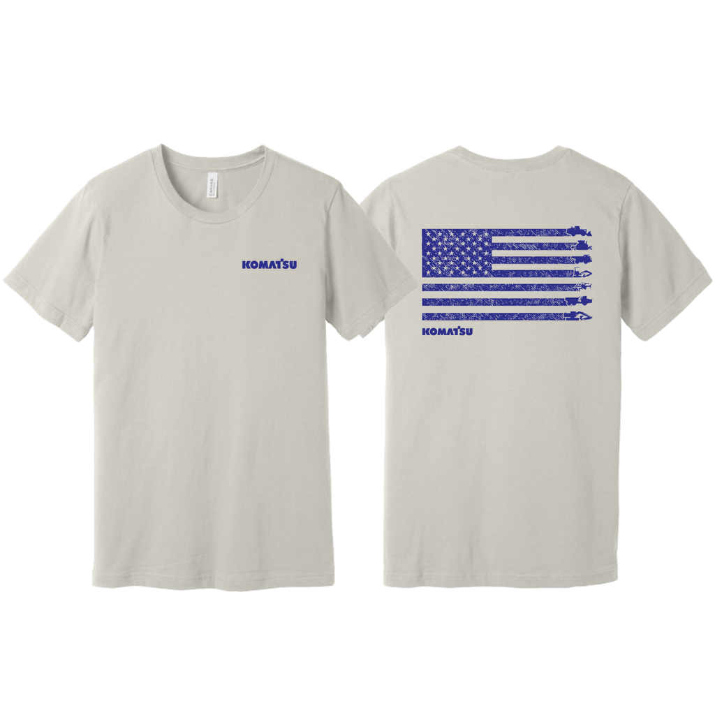 KOMATSU FLAG BELLA+CANVAS® Unisex Jersey Short Sleeve Tee - Dust