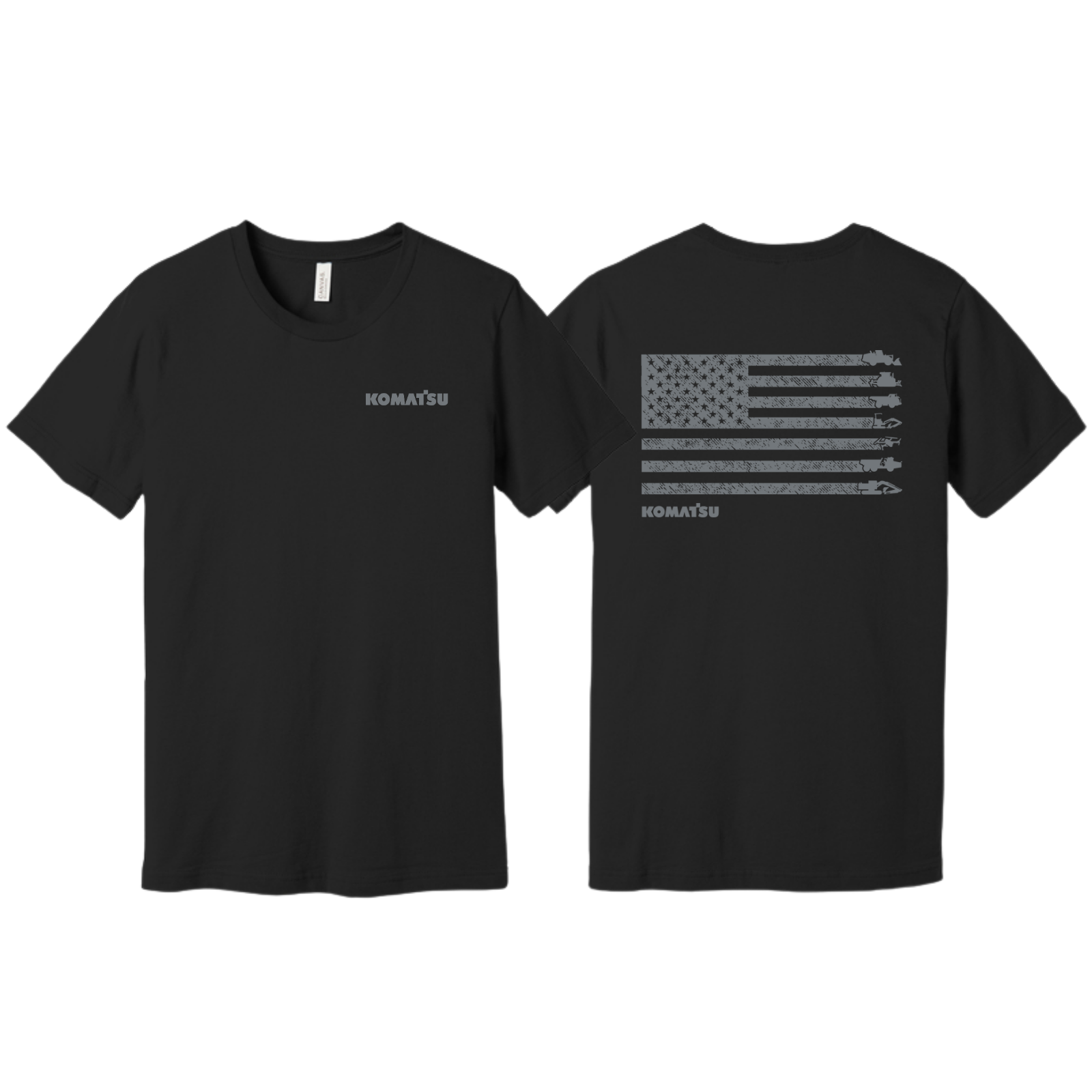KOMATSU FLAG BELLA+CANVAS® Unisex Jersey Short Sleeve Tee - Black