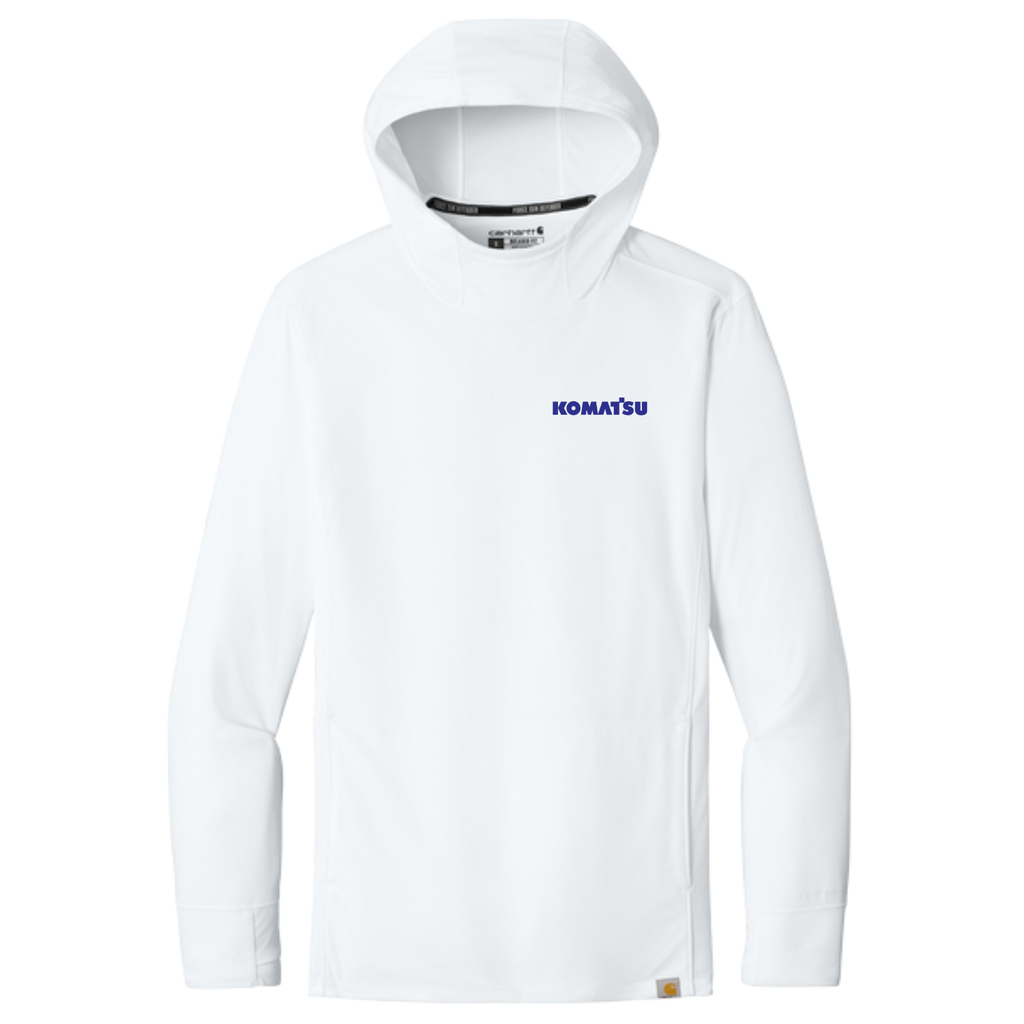 KOMATSU Carhartt Force® Sun Defender™ Long Sleeve Hooded T-Shirt - White