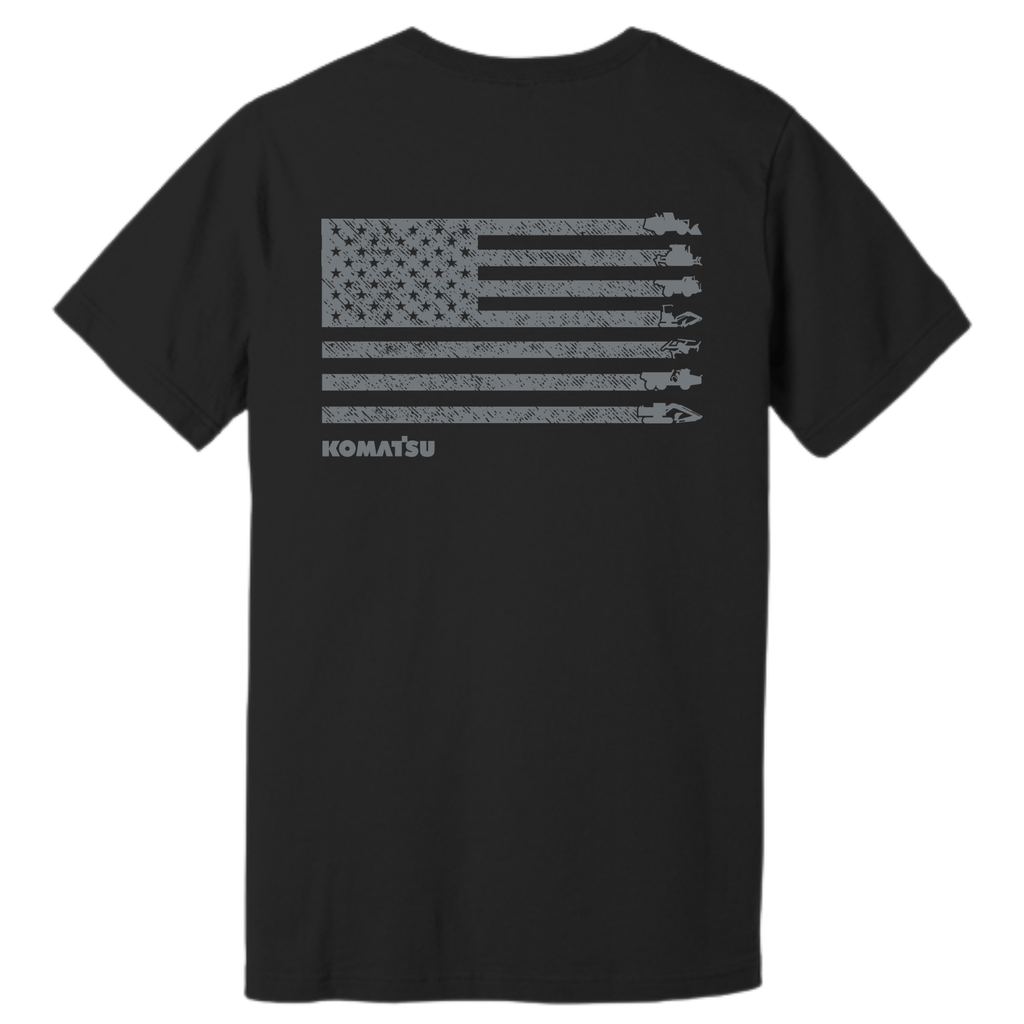 KOMATSU FLAG BELLA+CANVAS® Unisex Jersey Short Sleeve Tee - Black