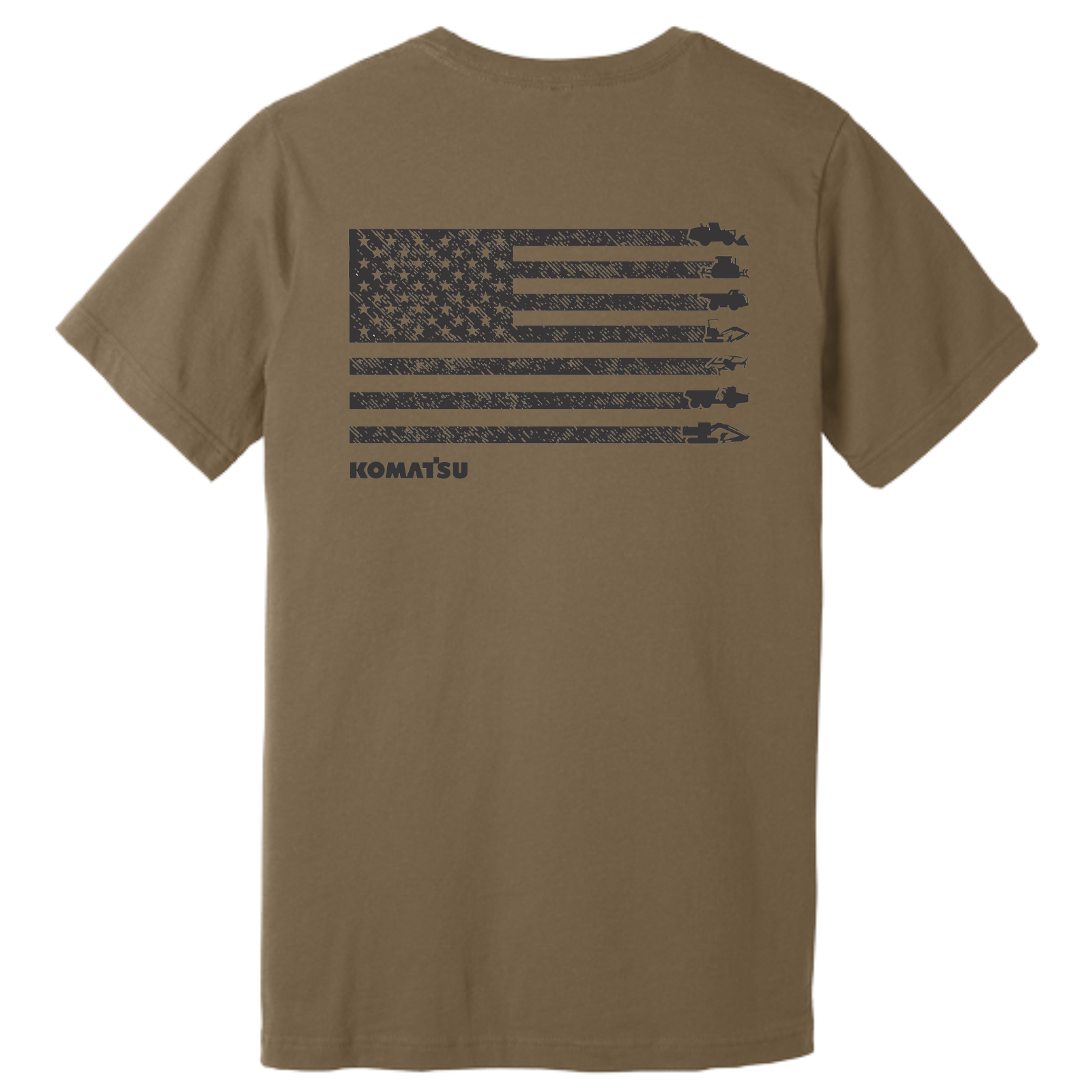 KOMATSU FLAG BELLA+CANVAS® Unisex Jersey Short Sleeve Tee - Vintage Brown