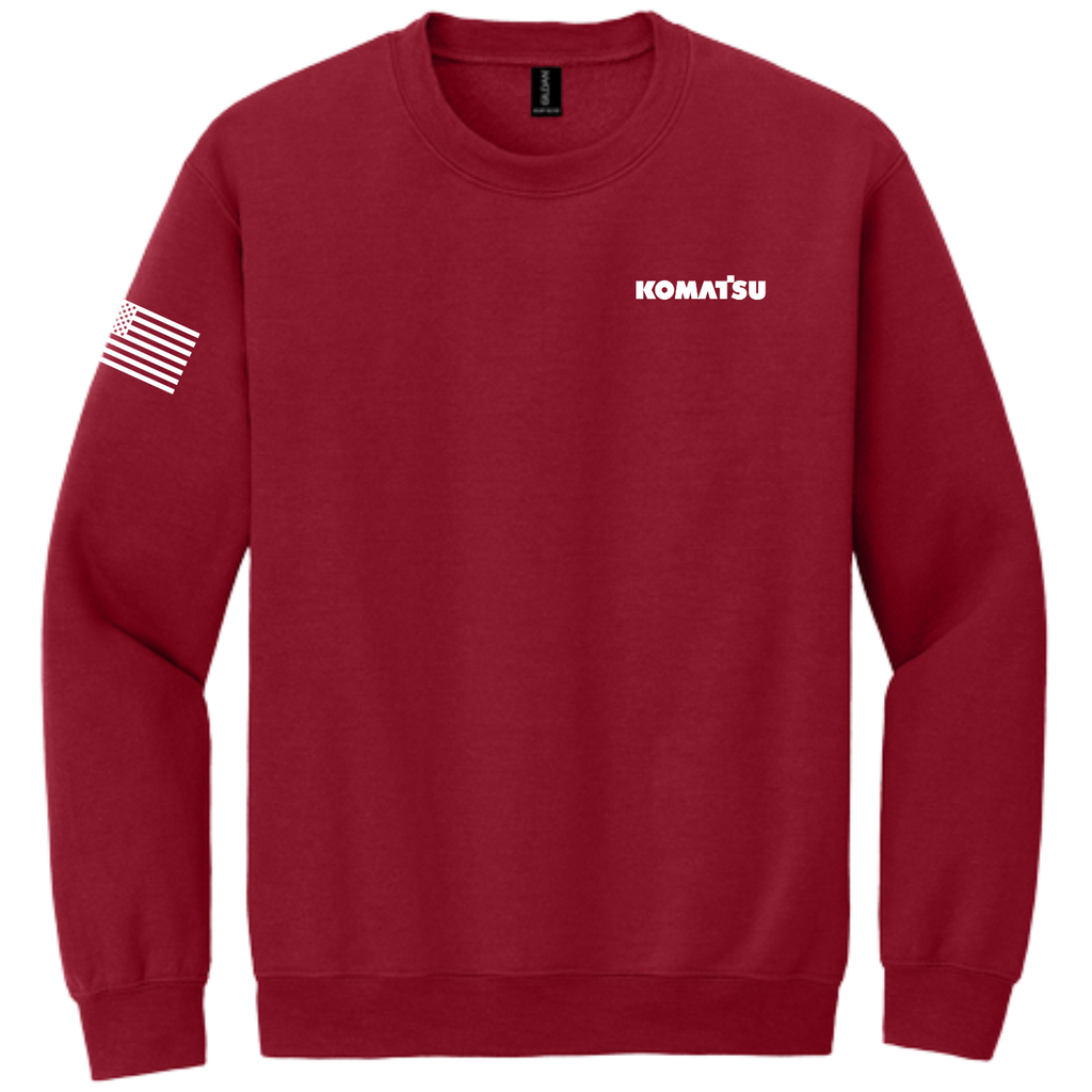 KOMATSU RED Gildan® Heavy Blend™ Crewneck Sweatshirt - Red