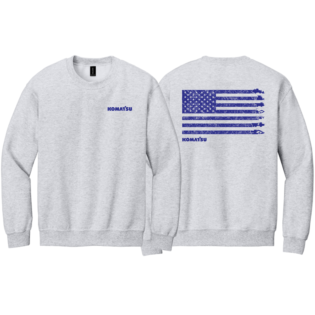 KOMATSU FLAG Gildan® Heavy Blend™ Crewneck Sweatshirt - Ash