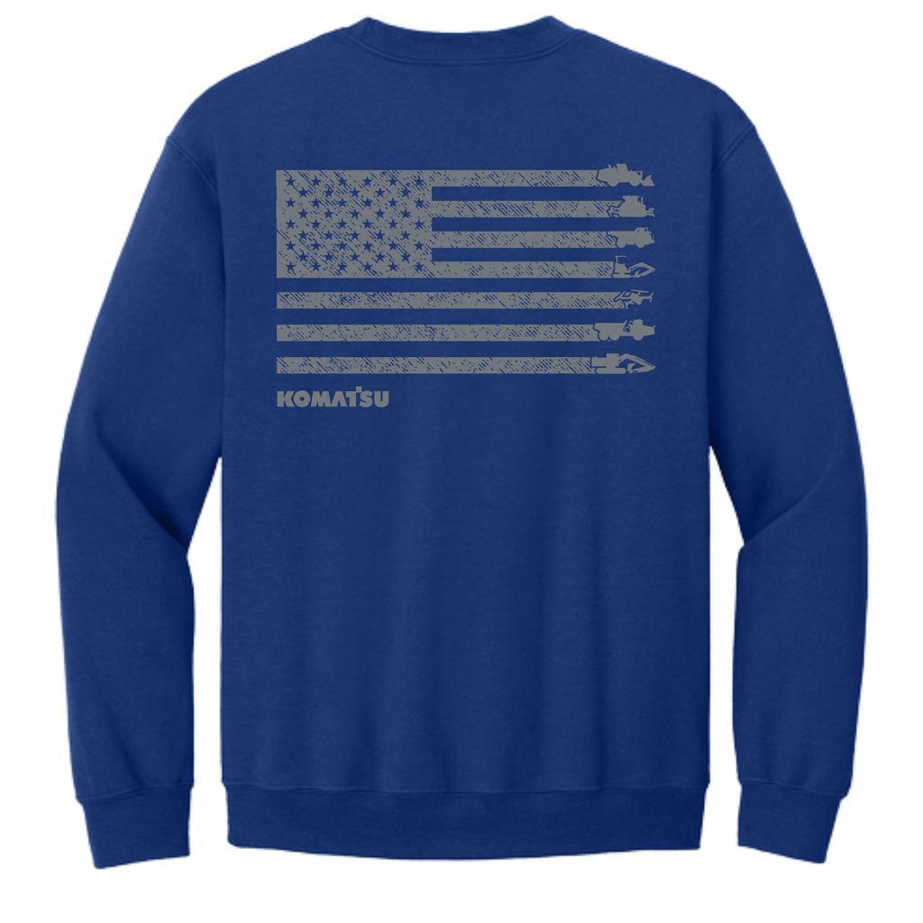 KOMATSU FLAG Gildan® Heavy Blend™ Crewneck Sweatshirt - Royal