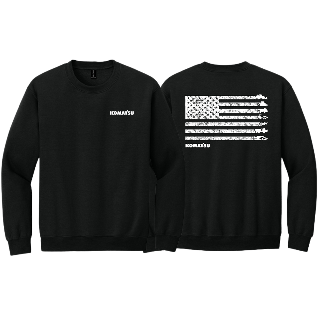 KOMATSU FLAG Gildan® Heavy Blend™ Crewneck Sweatshirt - Black