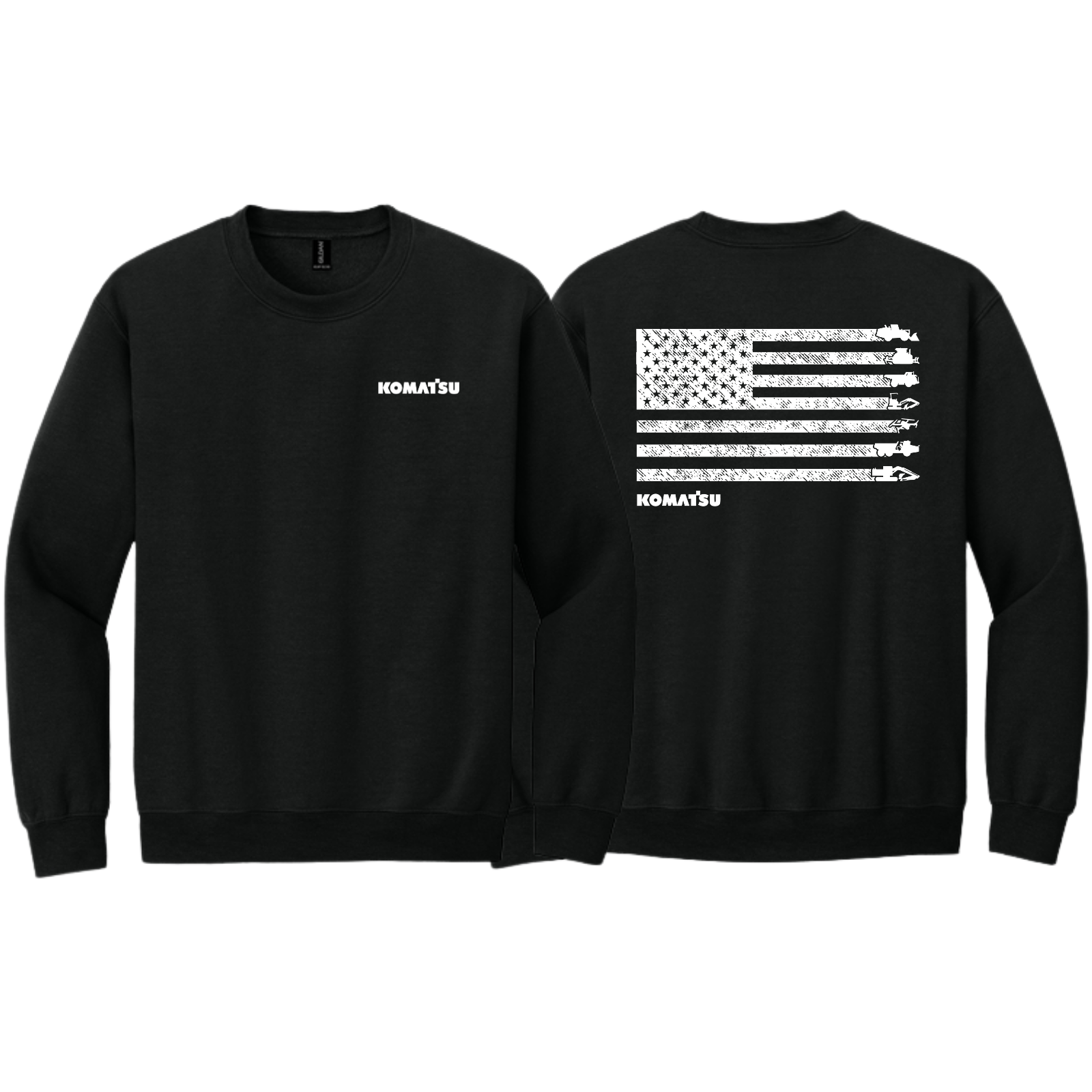 KOMATSU FLAG Gildan® Heavy Blend™ Crewneck Sweatshirt - Black
