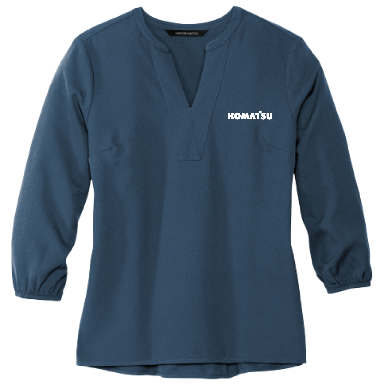 KOMATSU Mercer+Mettle® Women's Stretch Crepe 3/4-Sleeve Blouse - Insignia Blue