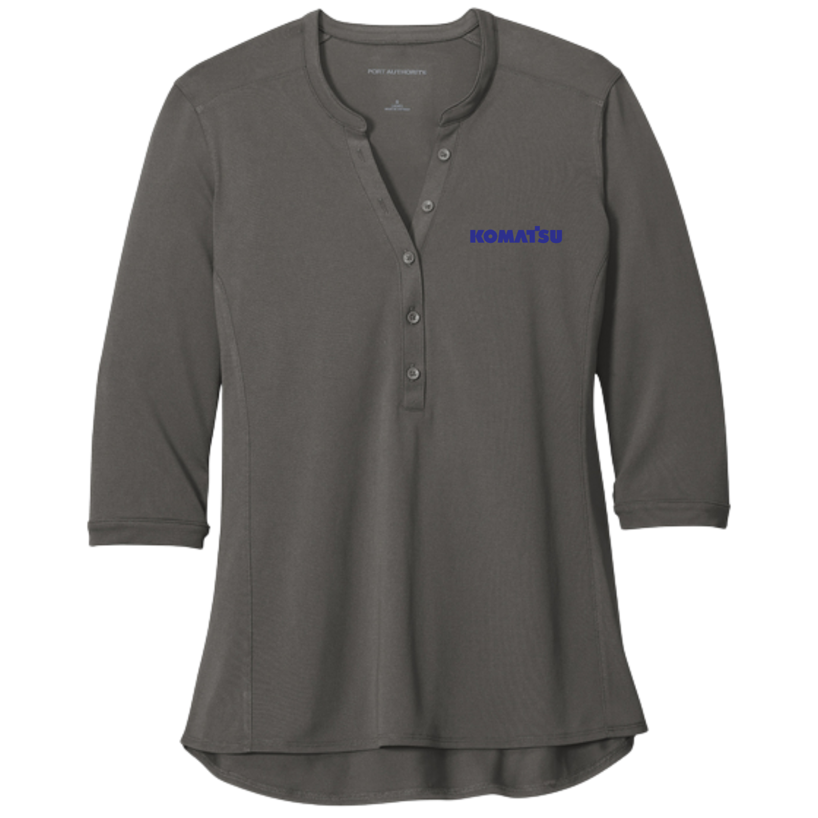 KOMATSU Port Authority® Women's UV Choice Pique Henley - Sterling Grey