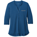 KOMATSU Port Authority® Women's UV Choice Pique Henley - True Blue