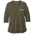 KOMATSU Port Authority® Women's UV Choice Pique Henley - Deep Olive