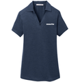 KOMATSU Port Authority® Women's Digi Heather Performance Polo - Dress Blue Navy