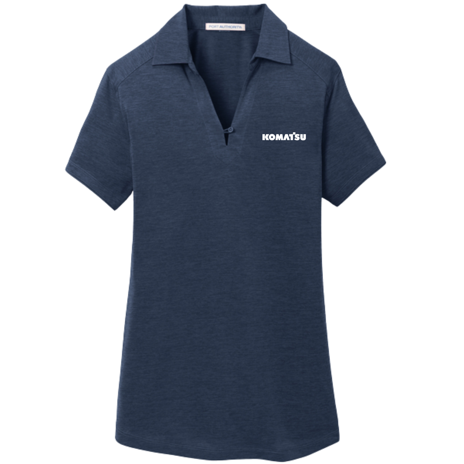 KOMATSU Port Authority® Women's Digi Heather Performance Polo - Dress Blue Navy