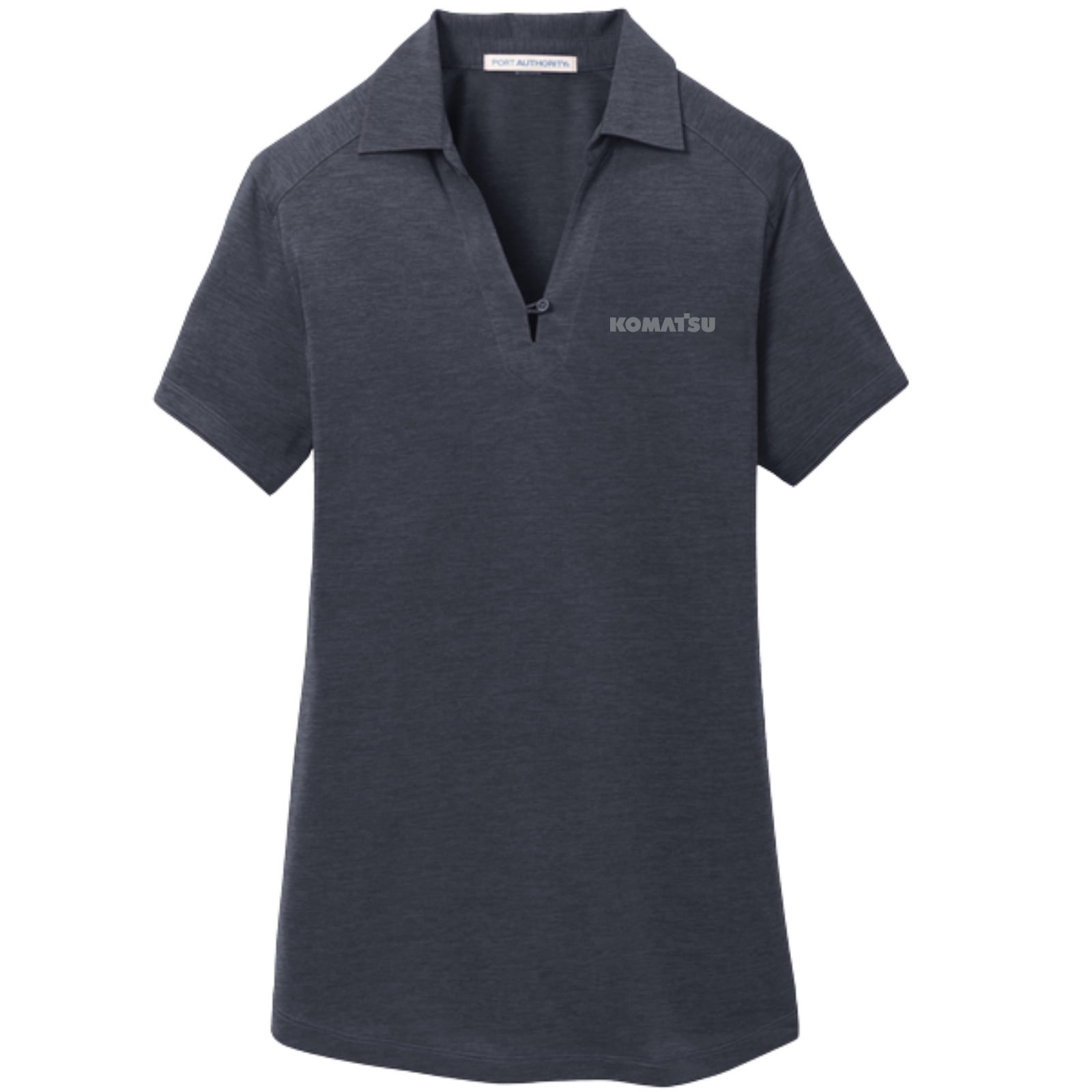 KOMATSU Port Authority® Women's Digi Heather Performance Polo - Dark Grey