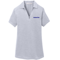 KOMATSU Port Authority® Women's Digi Heather Performance Polo - Light Grey
